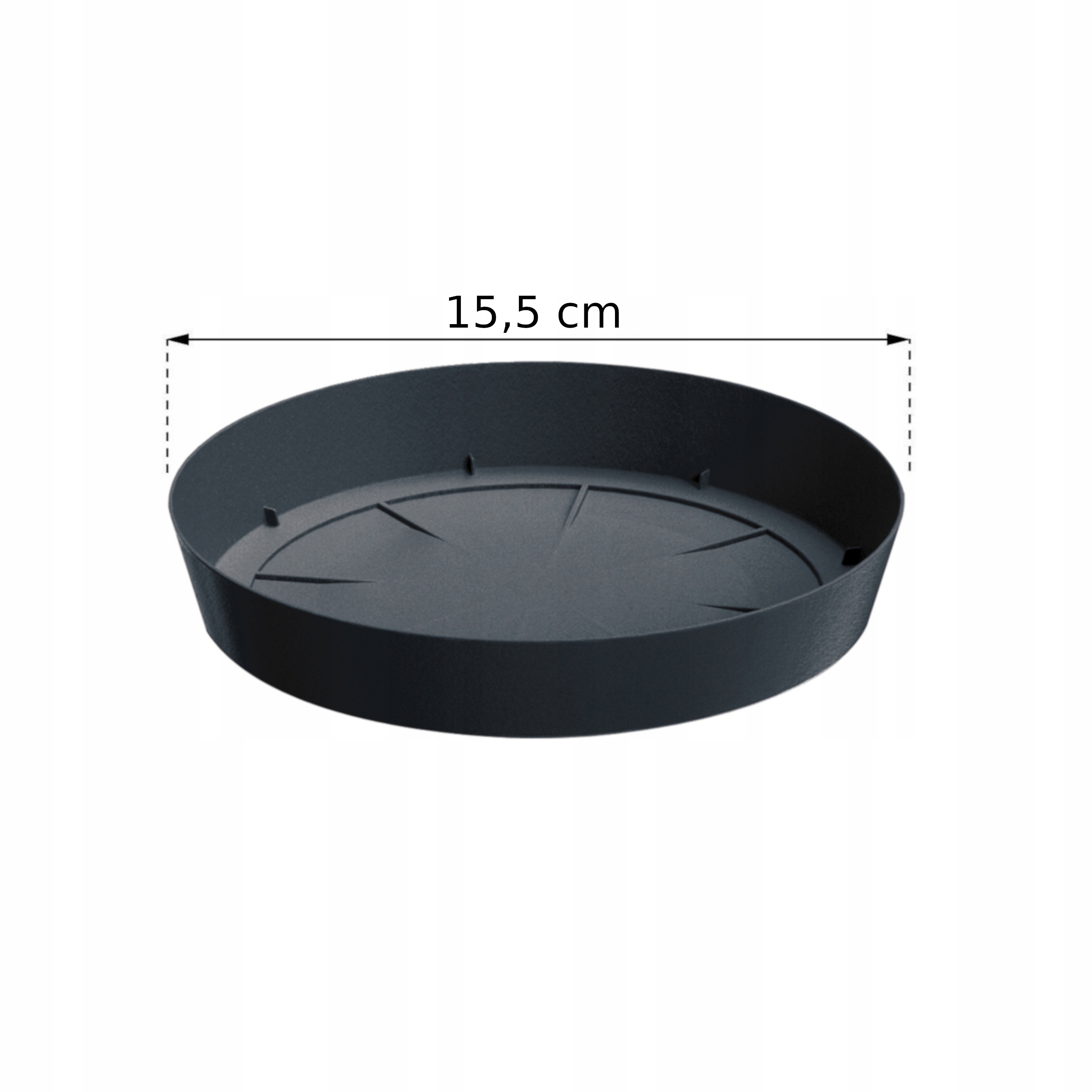 Doniczka z podstawką Śred 20 cm Antracytowy DLOF20 Marka Botle