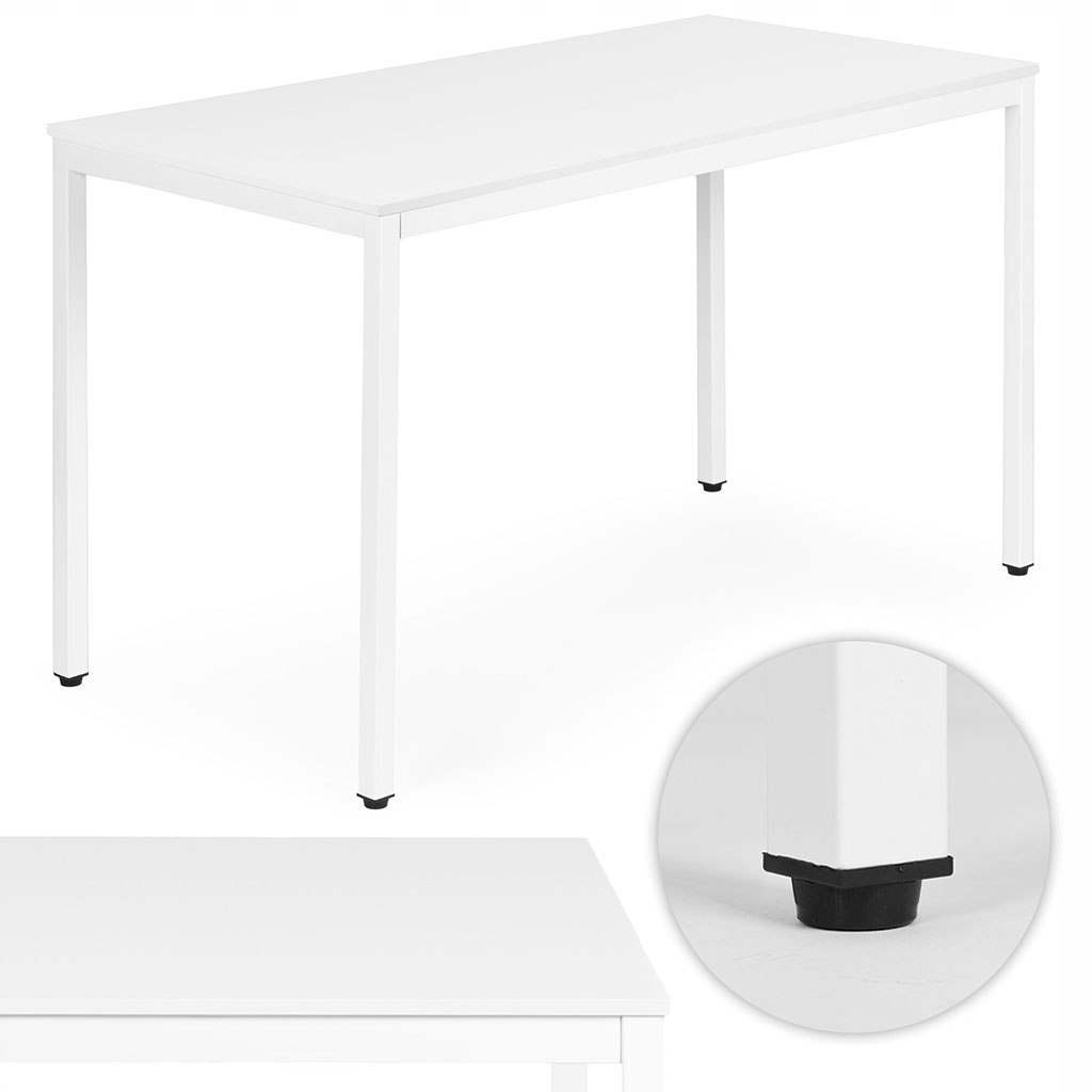 Kuchynský stôl do jedálne pre 4-5 osôb, počítačový stôl 120x60 cm, biely Mode