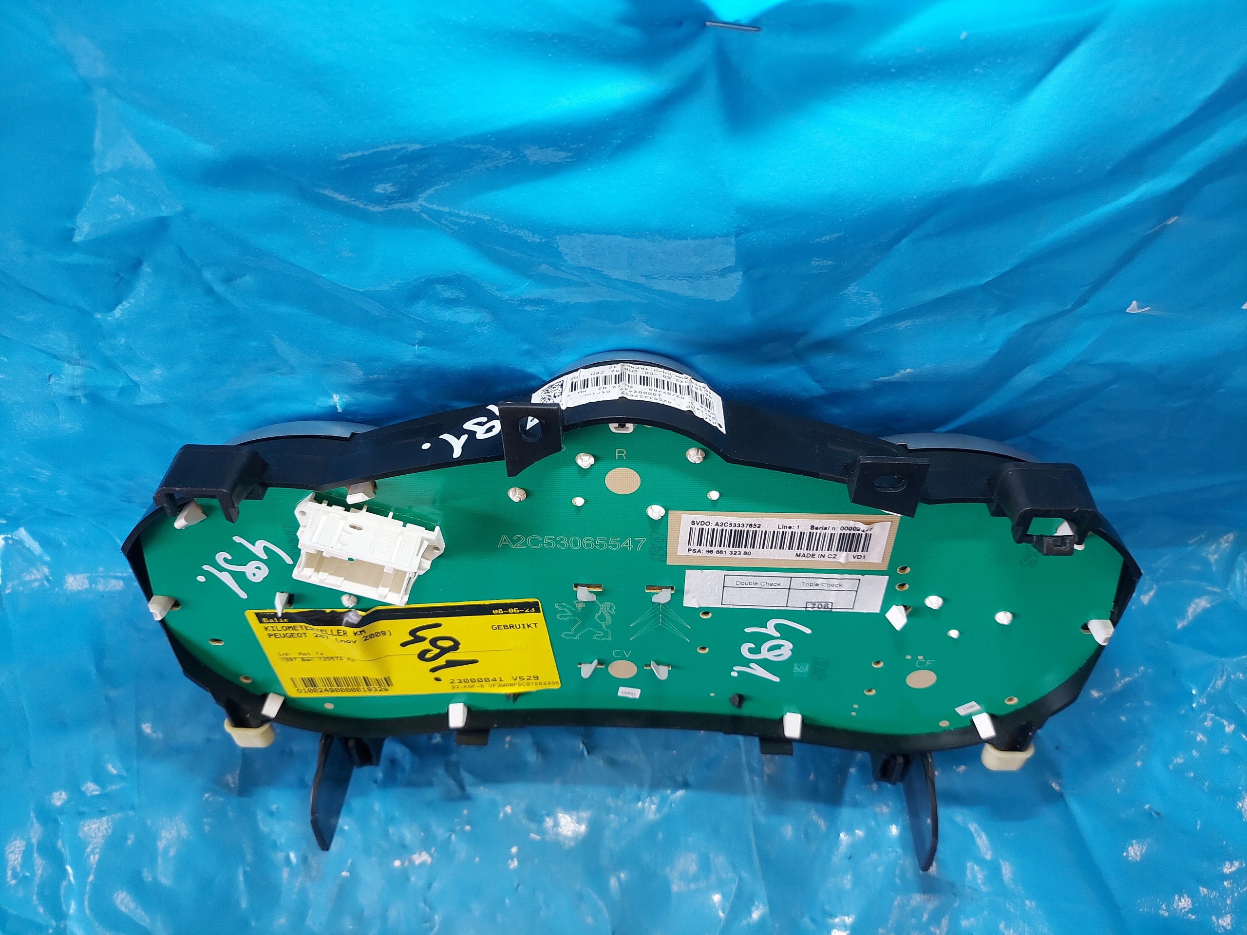 dials clock PEUGEOT 207 2008 R 1.4 B A2C53065547