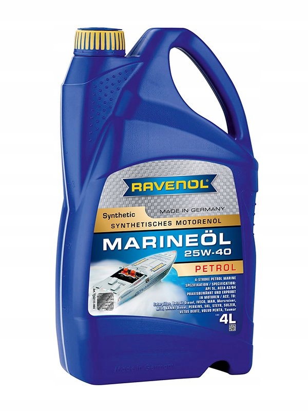 Syntet chladného motorového oleja. Ravenol Marineoil Benzín Sae 25W40 syntetický 4L