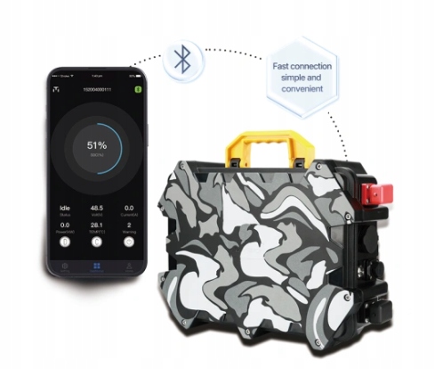 Akumulátor LiFePO4 Haibo 100 Ah 12V Bluetooth Aplikace Kajak Loď Ponton