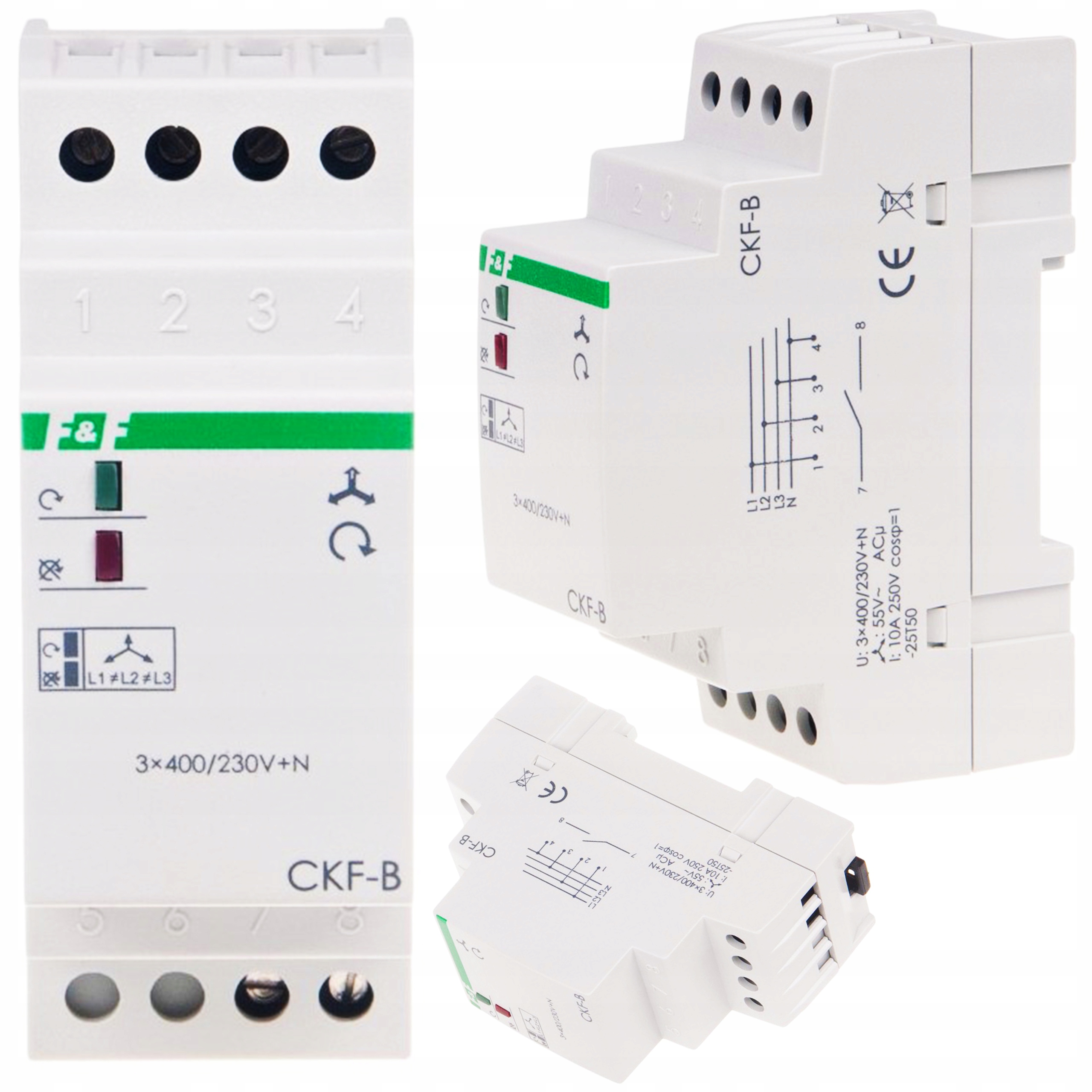 Relé Senzor pořadí zániku fázové asymetrie 10A 1Z 4sek 55V Ckf-b