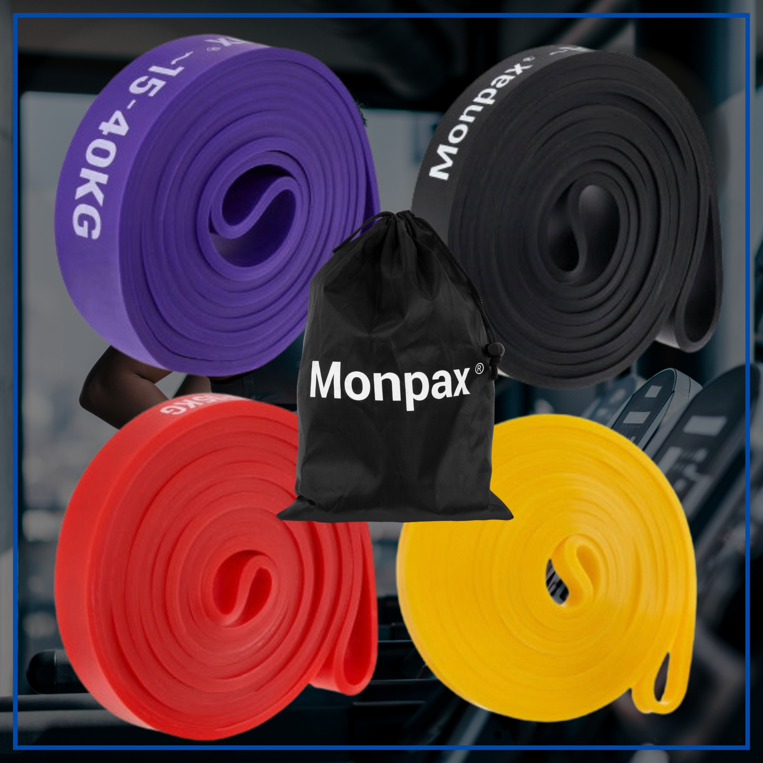 GUMY DO ĆWICZEŃ OPOROWE WYSOKA JAKOŚĆ POWER BANDS - ZESTAW 4 SZT Kod producenta XC11-POB4SET