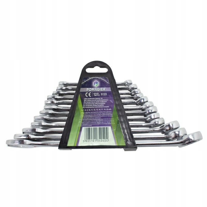Zestaw kluczy płasko-oczkowych 6-22 mm 12 el. Pomagier