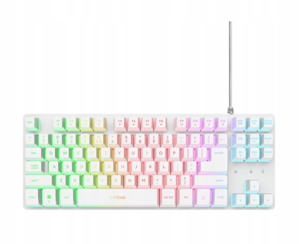 Trust Podsvícená herní klávesnice Gtx 833 Thado Tkl bílá