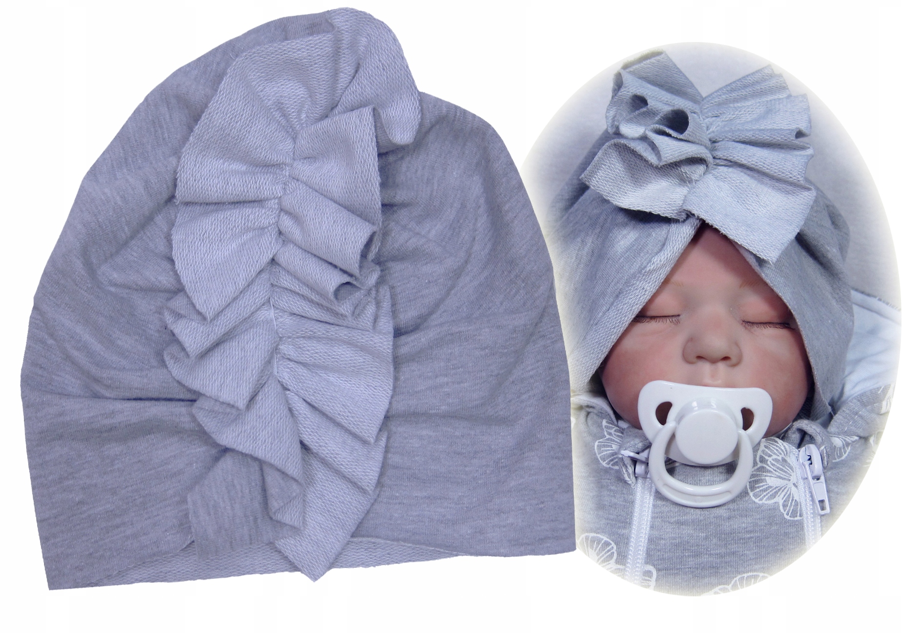 

Artex * Szara Czapka Turban 48/52 cm * 86