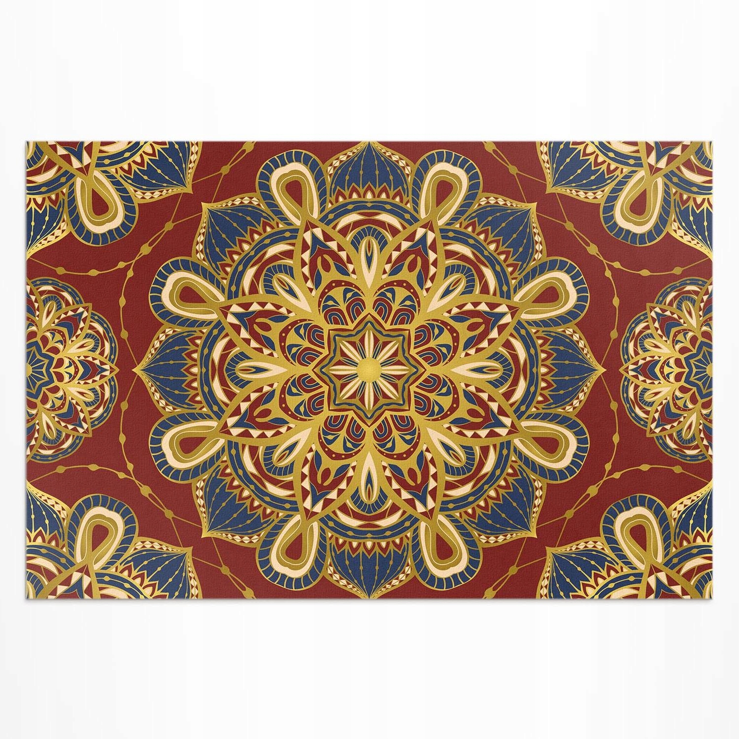 Vinylový koberec do záhrady Bohato zdobená mandala orientálny vzor 150 x 255 cm
