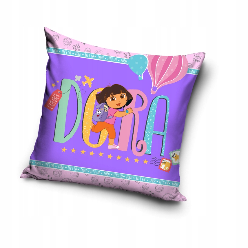 POSZEWKA NA PODUSZKĘ 3D 40x40 DORA I PRZYJACIELE
