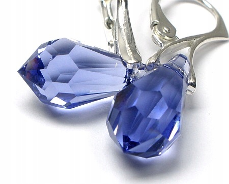 Krystaly Náušnice+Přívěsek Tanzanite Certifikát