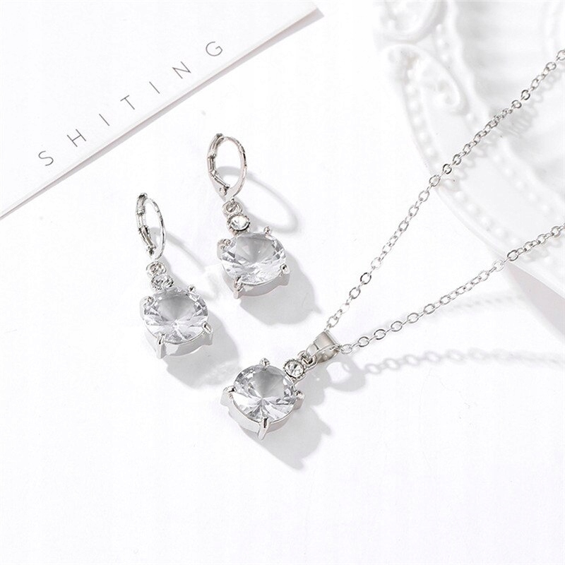 BIŻUTERIA ŚLUBNA zestaw kolia kolczyki naszyjnik Marka Inna marka