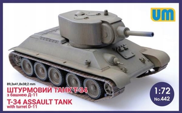 Útočný tank Um 442 1/72 T-34 s věží D-11