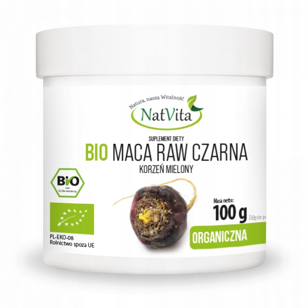 

Maca Bio Raw czarna mielona 100g NatVita