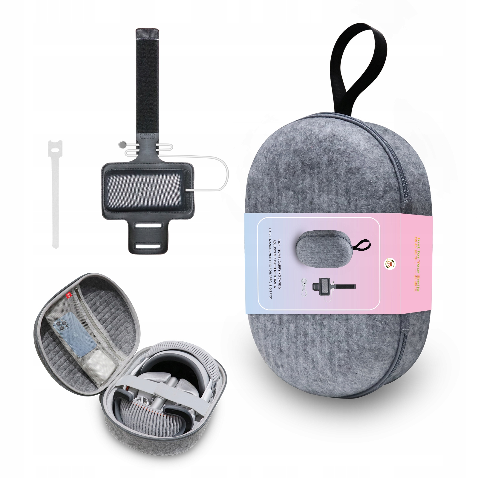 Futerał Na Gogle Etui Ochronne Vr Hard Case Pasek Spinacz Apple Vision Pro