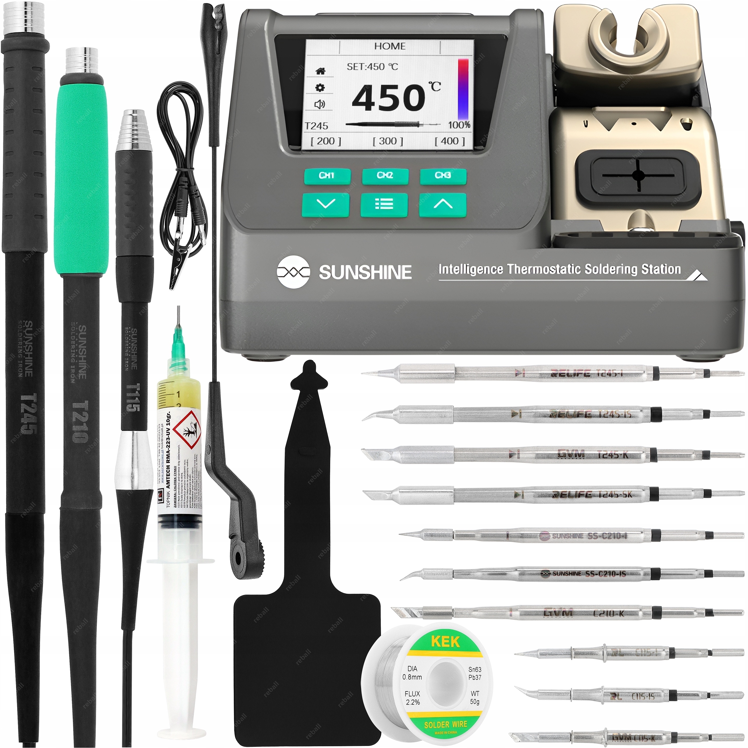 Přesná Pájecí Stanice Sunshine H3 80W 11 Hrotů C115 C210 C245 XL