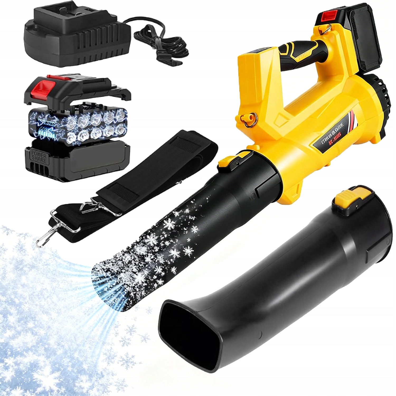 Akumulátorový Foukač Na Sníh A Listí, Výkon 400 W, Dlouhá Doba Provozu 21 V
