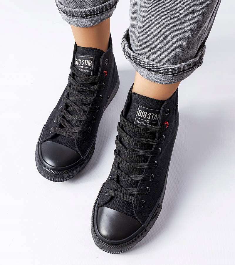 Big Star czarne trampki za kostkę T274033 37 Rozmiar 37