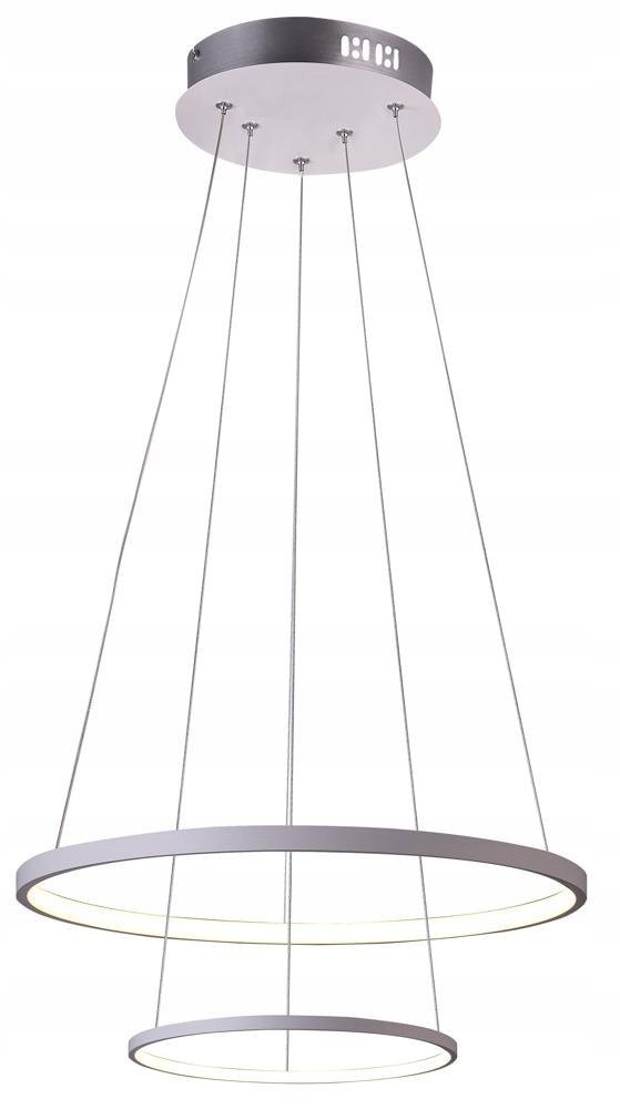 Lampa Wisząca Ring Lune Żyrandol Okrągły 50CM Podwójny 40W Led 4000K Biały