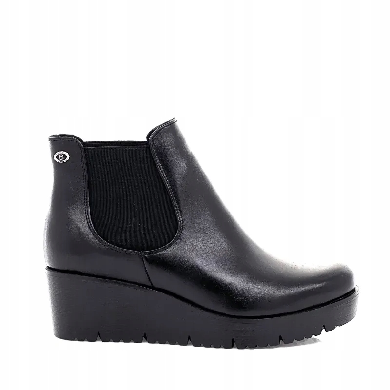 1373-2 - ЧОРНІ ЖІНОЧІ ШКІРЯНІ БОТИЛЬЙОНИ 9575 38