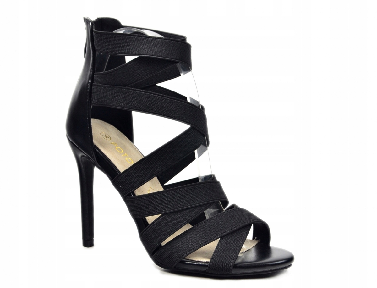 Potocki Sandály 24-20016 Černé vel. 37 Špendlíků Sloupek Pásky Dárek