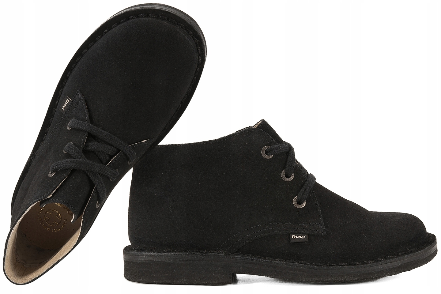 Otmęt 102AP Kožené Polobotky Kožené Semišové Dámské, černé, černá 36