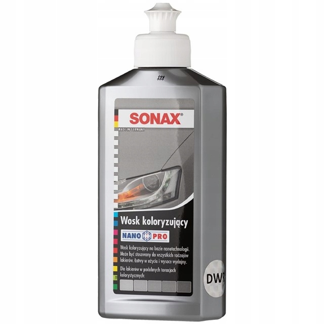 SONAX WOSK KOLORYZUJĄCY NANOPRO SREBRNY 250ML