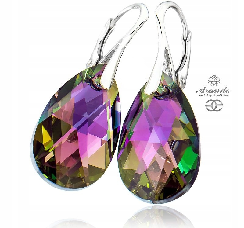 Krystaly Náušnice Paradise Shine Stříbro