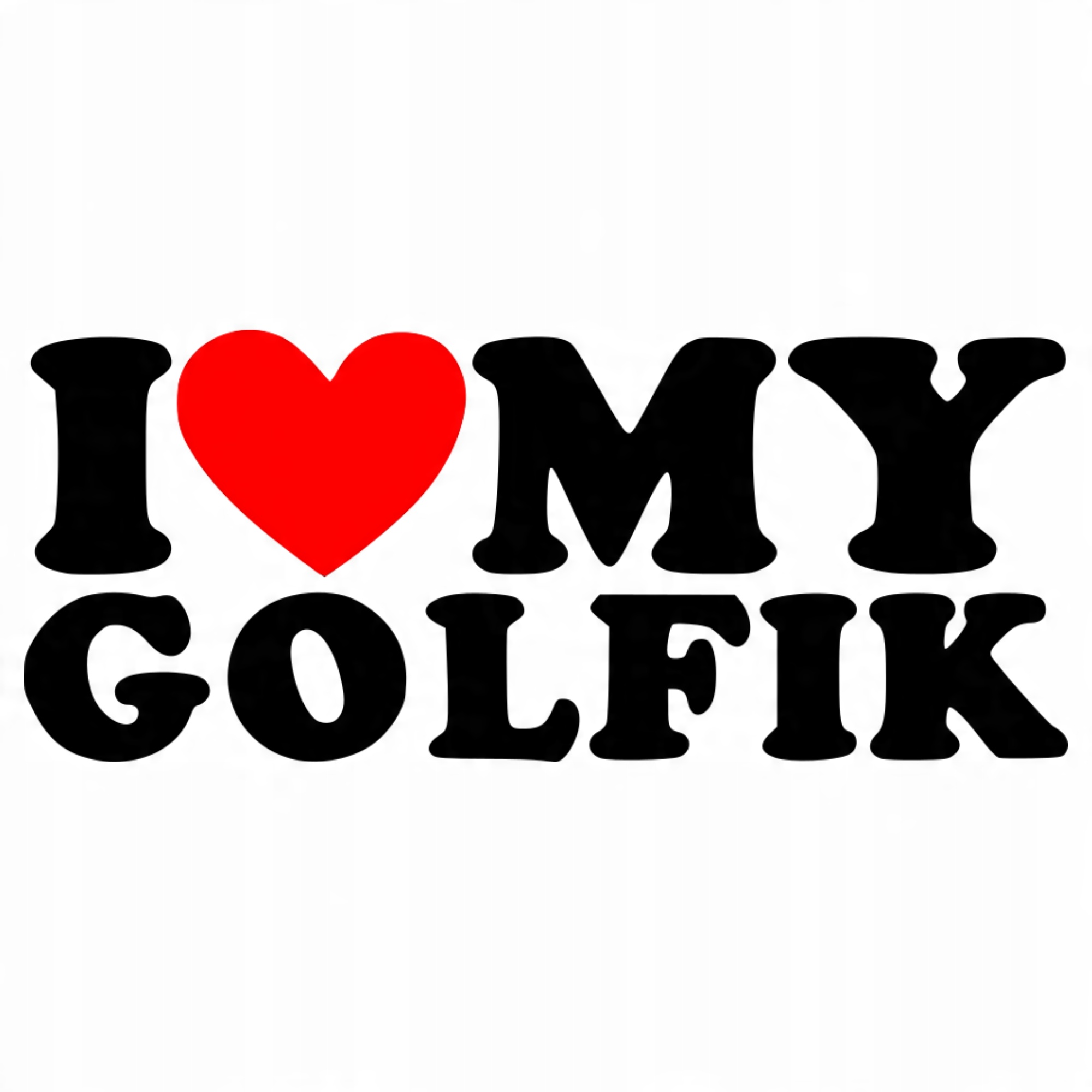 

Naklejka I Love Golfik golf vw german na samochód