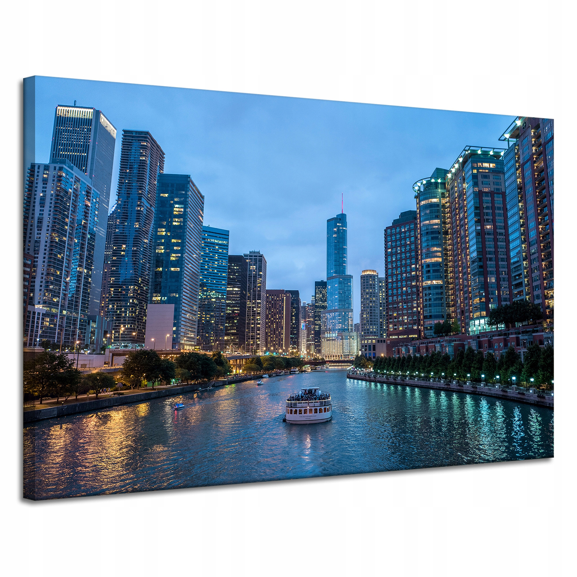 Obraz Canvas Architektura Chicago řeka 120x80 cm