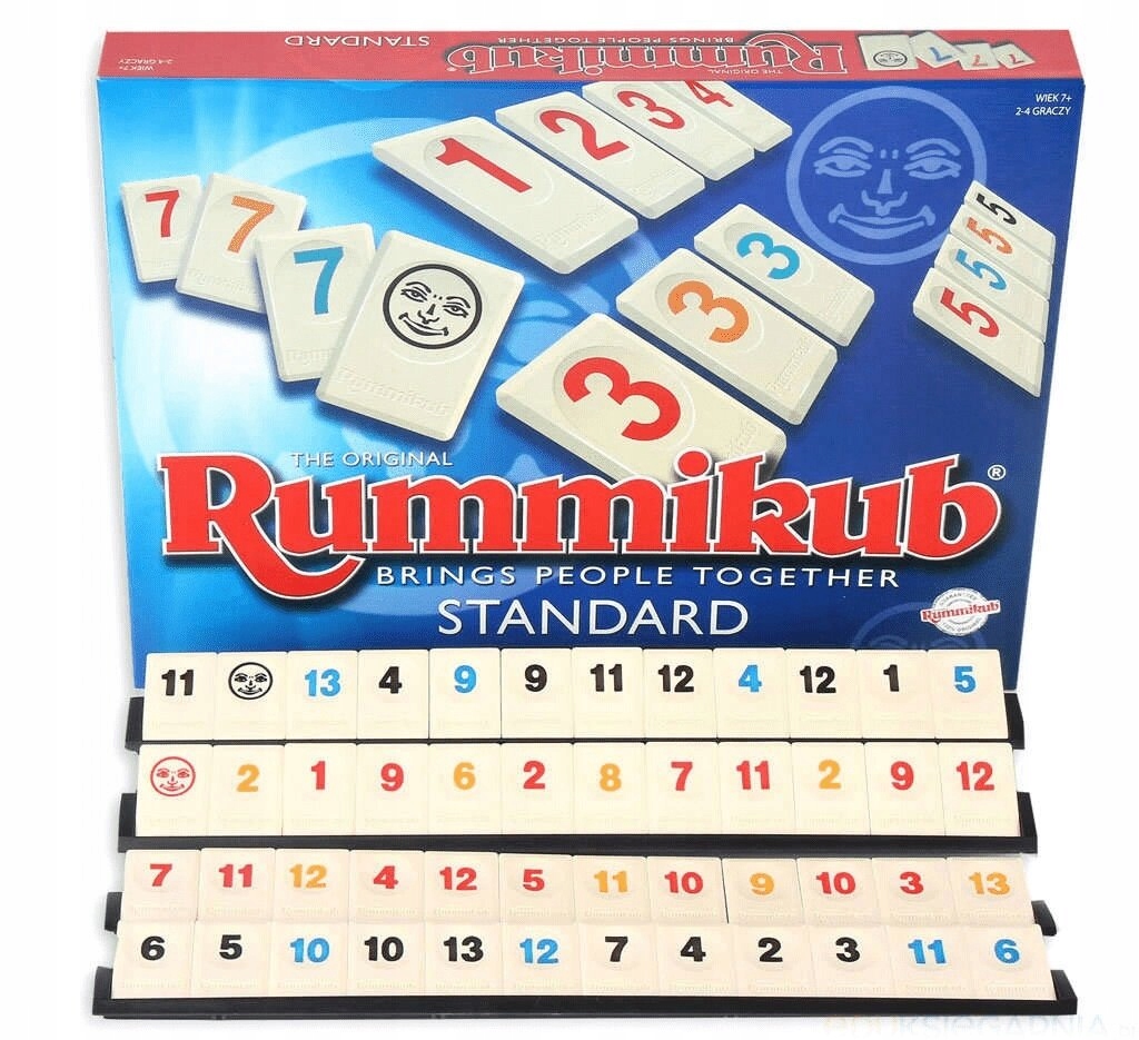 TMToys Rummikub Classic Kultowa gra dla całej rodziny na prezent dla dzieci Minimalna liczba graczy 2