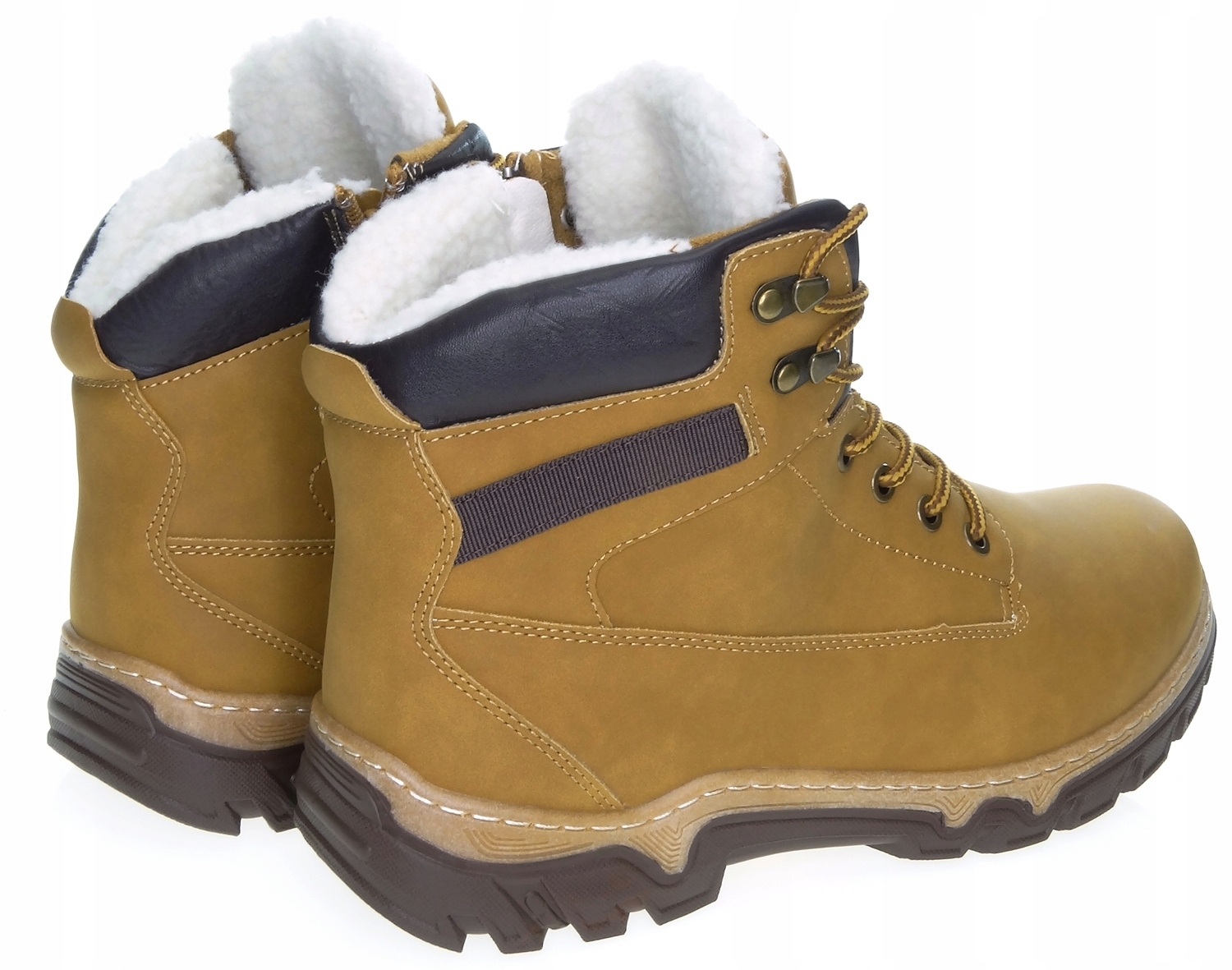 ZIMOWE BUTY TREKKINGOWE MĘSKIE OUTDOOR SOLIDNE OCIEPLANE TRAPERY Rozmiar 41