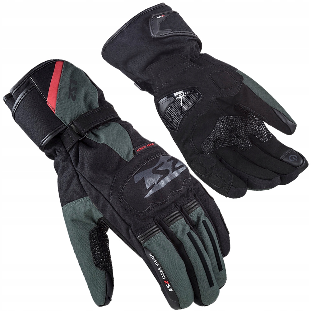 Pánske Motocyklové Rukavice LS2 Sneh Nepremokavé Textilné Zimné