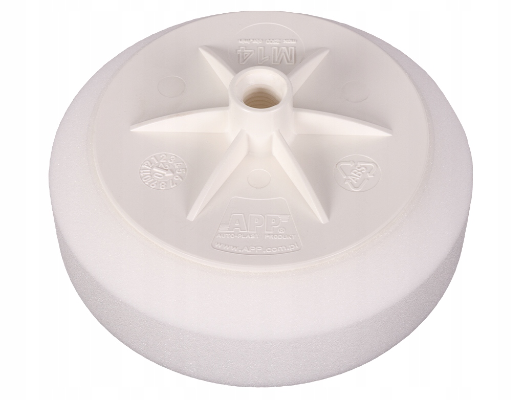 

App Gąbka Polerska M14 Foam Pad Biała Gładka 150mm