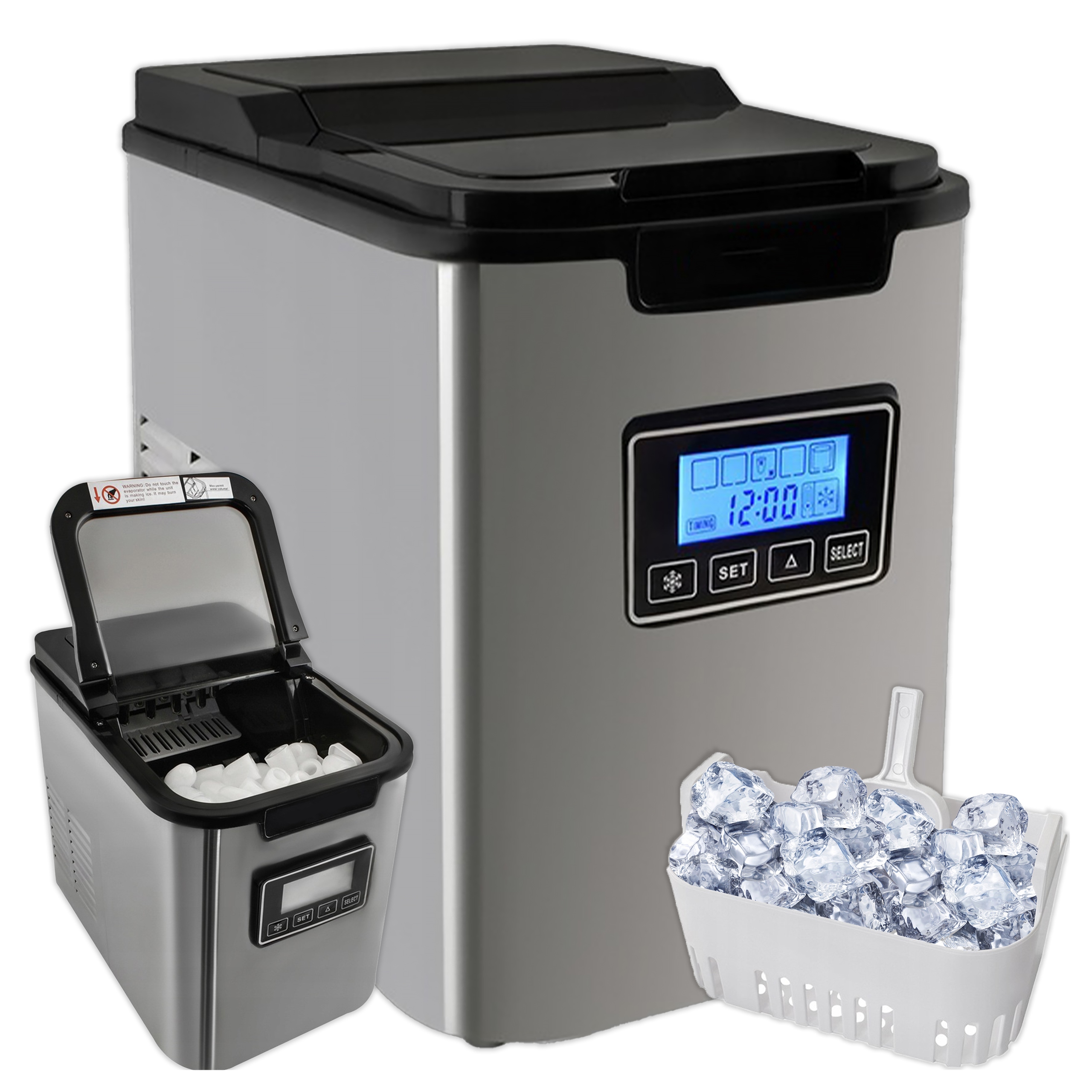 Domáca Kosačka Na Ľad, Stroj Na Kocky Ľadu, 12 KG/24 H, 2,2 L