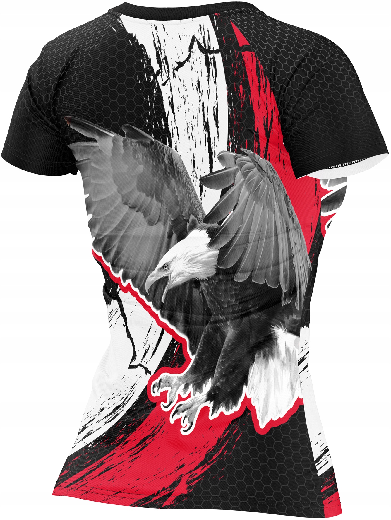 Koszulka Damska KIBICA Sportowa T-Shirt POLSKA XXL Rękaw krótki rękaw