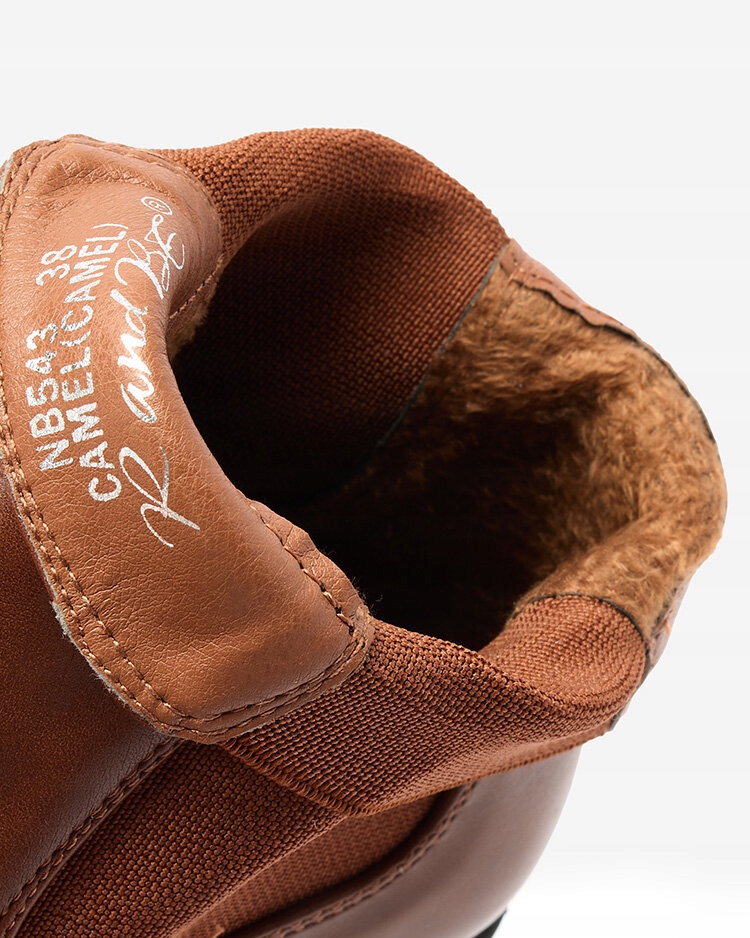 BRĄZOWE DAMSKIE BOTKI OCIEPLANE OTELISA 40 Stan opakowania oryginalne