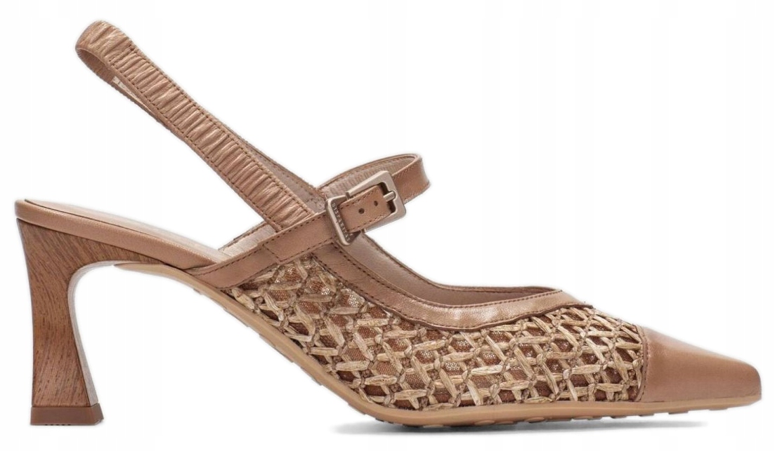 Pletené Karamelové Ažurové Dámské Lodičky Hispanitas 36