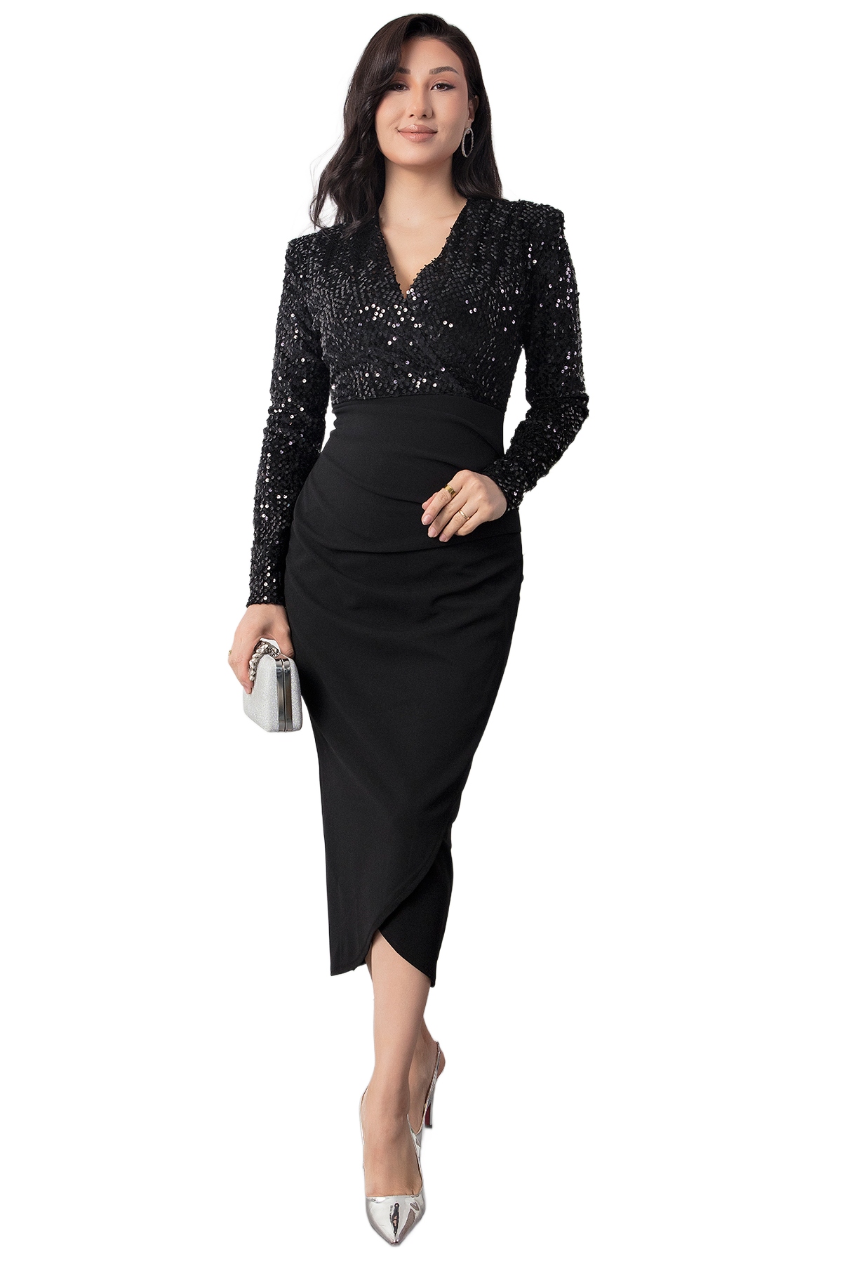 My Grs Černé Šaty S Flitrovitým Výstřihem V S Opa