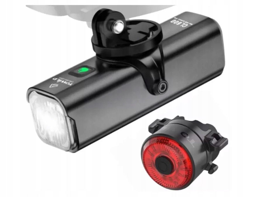 Zestaw Lampek Rowerowych Towild CL600 TL03 Set Black