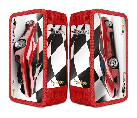 PIÓRNIK SZKOLNY GIMBOO, Z WYPOSAŻENIEM, 3 KOM, AUTO Marka Gimboo