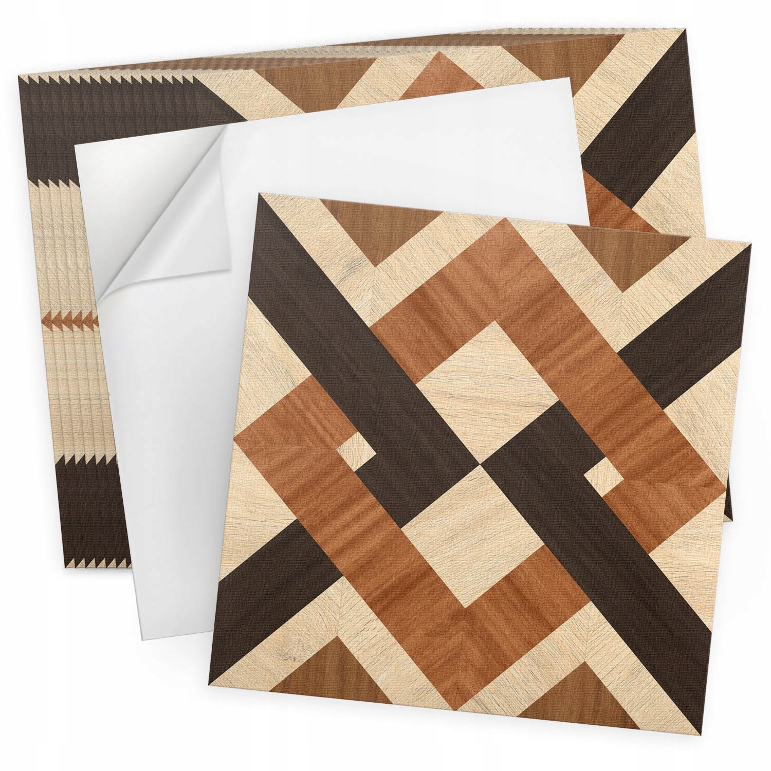 Sada vinylových dlaždic 20 ks 20x20 cm Geometrický vzor ze dřeva
