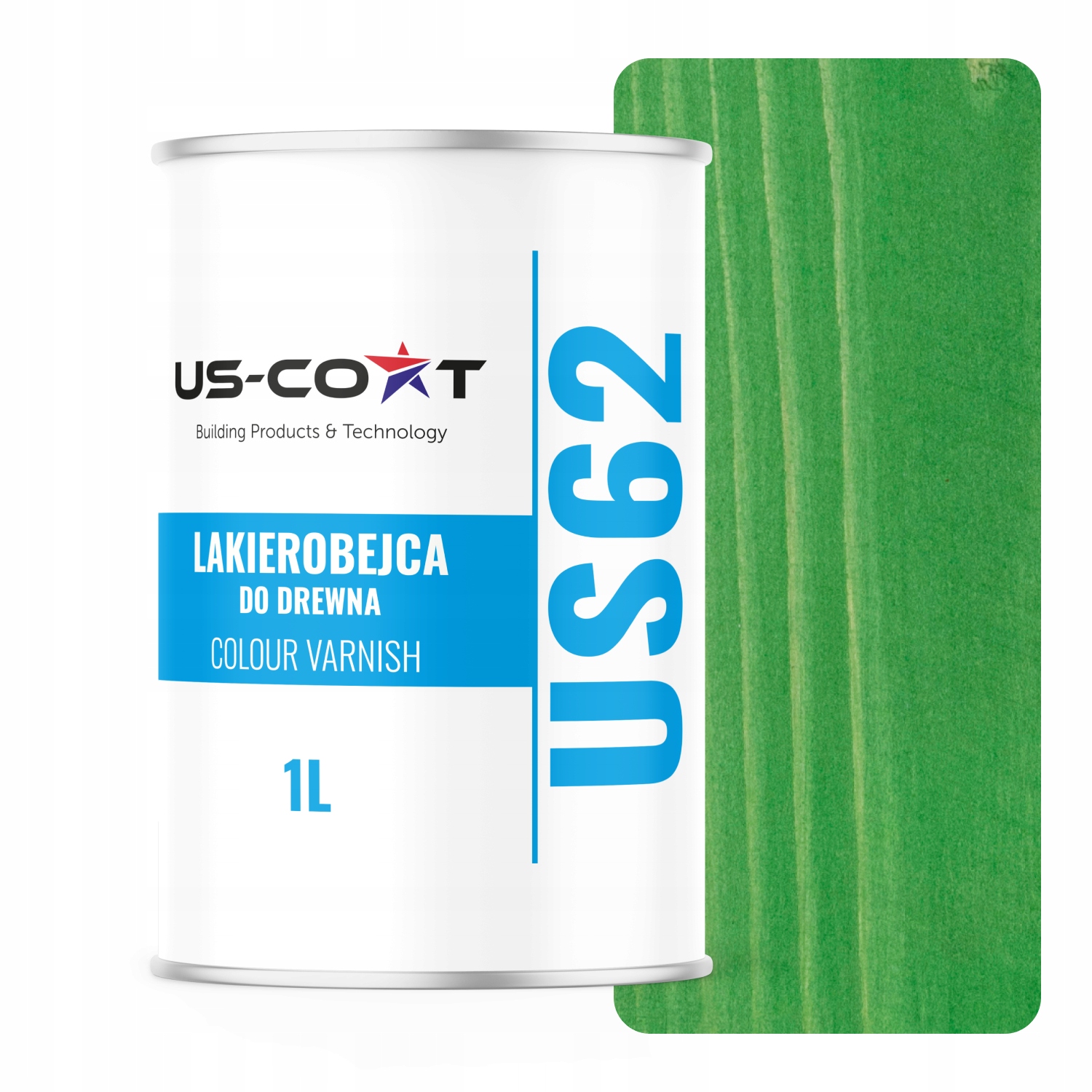 Lak na dřevo 3v1 Extra Lazura Zelený Mátový Satén 1L Ochranný