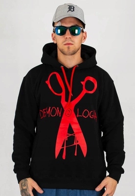 Mikina Démonologie Nůžky černo červená