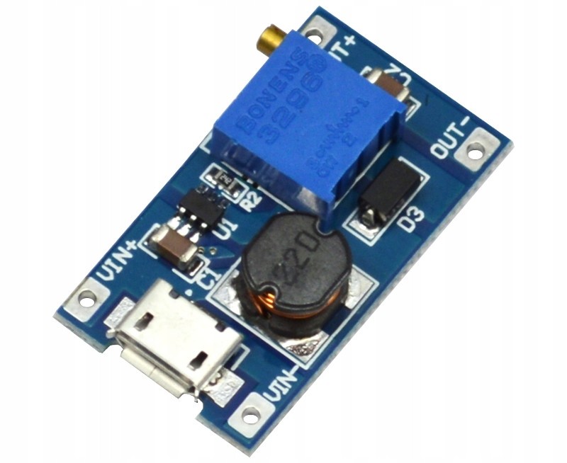 

Przetwornica micro Usb MT3608 4-28V 2A step-up