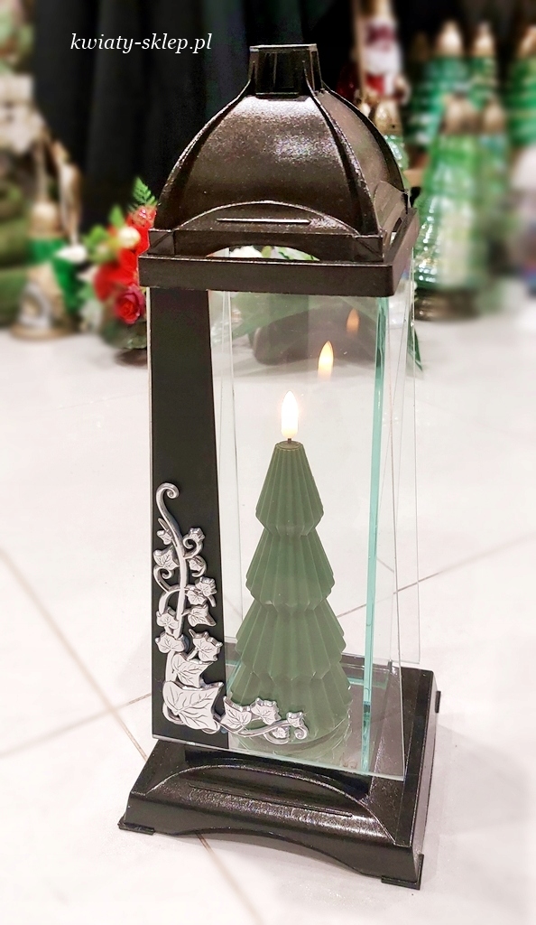 ŚWIECA LED CHOINKA ZIELONA światło białe ciepłe lekko migające 20cm Typ led