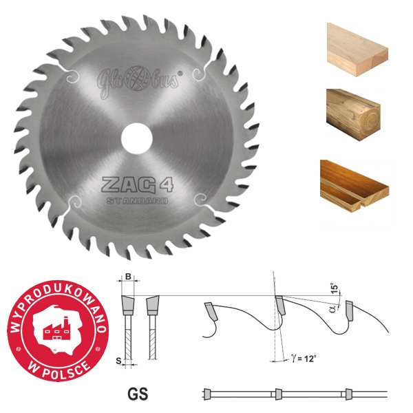 Piła Hm do drewna ZAG4 210x30x2,2 42z Gs PS668