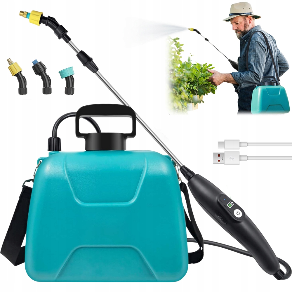 Moderní Zahradní Akumulátorový Postřikovač 5 L S 3 Tryskami A Měřící Stupnicí