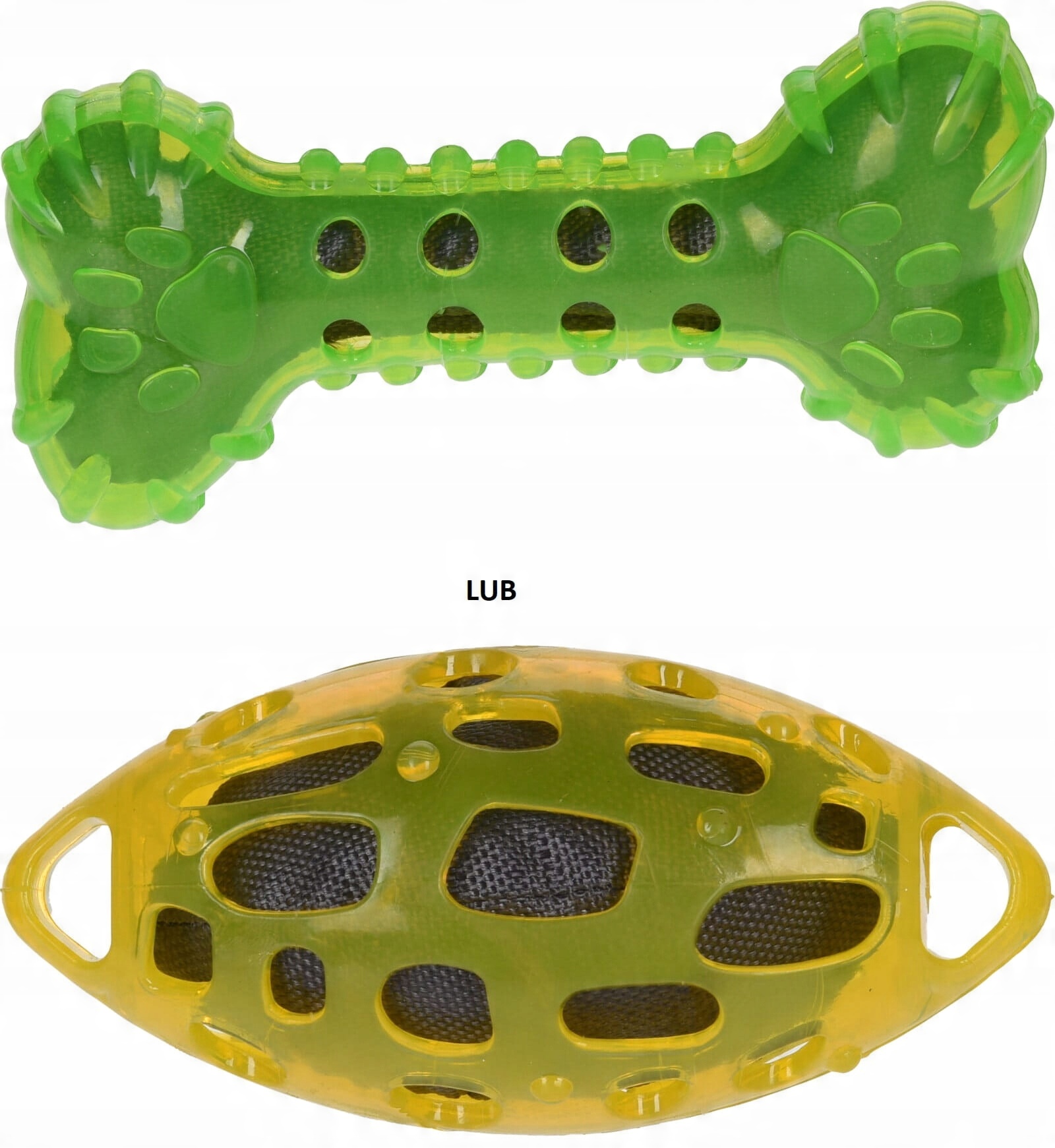 

Zabawka gryzak dla psa kość lub piłka duża 18 cm