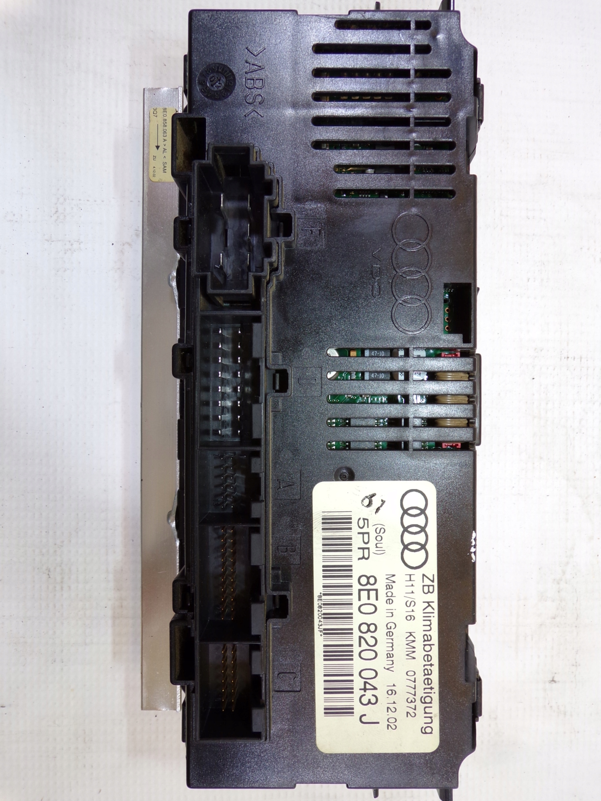 PANEL klími klimatizaci AUDI A4 B6 8E0820043J