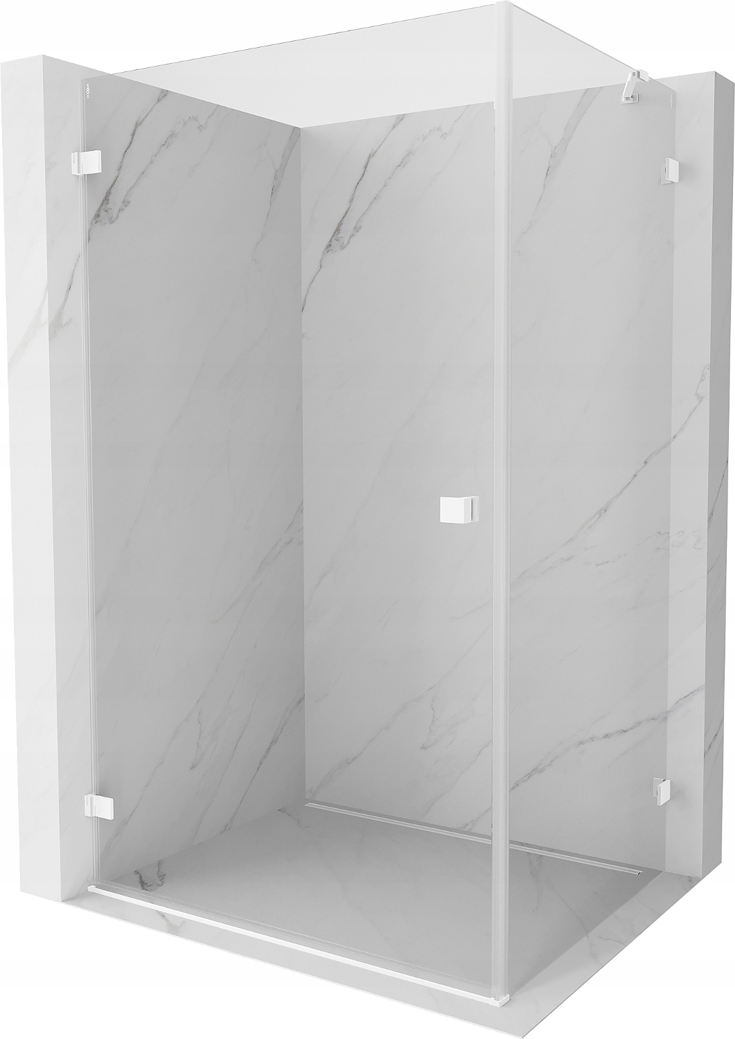 Mexen Lunar-b Kabina Prysznicowa Uchylna Lewa 100X70 CM Transparent Biała