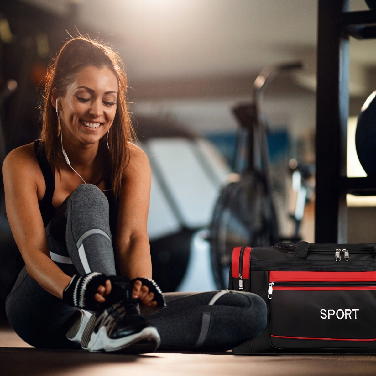 TORBA PODRÓŻNA DUŻA 20L SPORTOWA TRENINGOWA BAGAŻ Szerokość (dłuższy bok) 53 cm